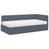 vidaXL Struttura Letto Angolare con Materasso 2 pcs Grigio Velluto
