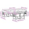 vidaXL Set di divani da esterno 8 pcs Grigio Naturale e Chiaro