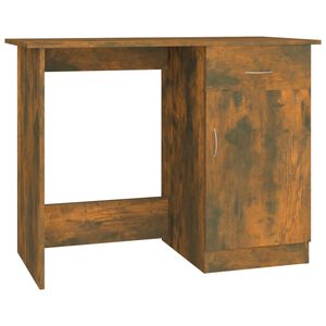 vidaXL Scrivania Rovere Fumo 100x50x76 cm in Legno Multistrato