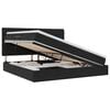 vidaXL Letto con contenitore e LED con led Nero 200 x 200 cm Velluto