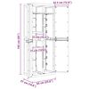 vidaXL Armadio da Esterno Nero 65x37x165 cm in PP