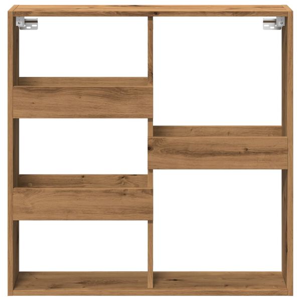 vidaXL Mobile a Parete Rovere Artigianale 80x15x80cm Legno Multistrato