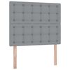 vidaXL Letto con contenitore e LED con led Grigio chiaro 120 x 190 cm