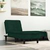 vidaXL Chaise Longue in Velluto Verde Scuro