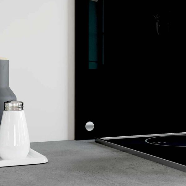 vidaXL Paraschizzi per Cucina Nero 80x40 cm in Vetro Temperato