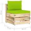 vidaXL Set Salotto da Giardino con Cuscini 7 pz Legno Impregnato Verde