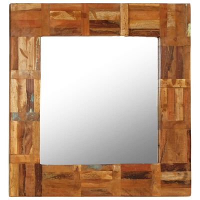 vidaXL Specchio da Parete in Legno Massello di Recupero 60x60 cm
