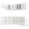 vidaXL Set Mobili da Cucina 11 pz Lucca Bianchi Lucido in Truciolato