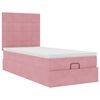 vidaXL Struttura Letto Pouf con Materassi Rosa 80x200 cm Velluto