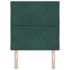 vidaXL Testiera LED con testiera Verde Scuro 80 cm Pelle Sintetica