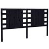 vidaXL Testiera per Letto Nera 141x4x100 cm in Legno Massello di Pino