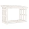 vidaXL Portalegna Bianco 108x64,5x77 cm in Legno Massello di Pino