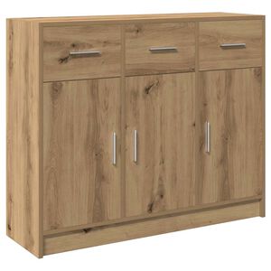 vidaXL Credenza Rovere Artigianale 91x28x75 cm in Legno Multistrato