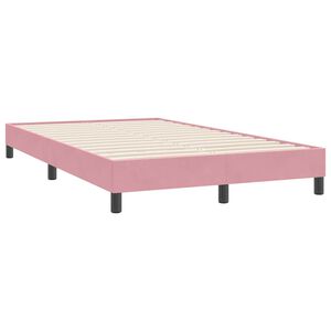 vidaXL Giroletto senza Materasso Rosa 120x220 cm Velluto