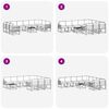 vidaXL Set di divani da esterno 11 pcs Grigio Naturale e Chiaro