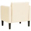 vidaXL Divano Sedia con Braccioli Crema 54 cm Tessuto a Coste