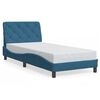 vidaXL Letto con Materasso Blu 90x190 cm in Velluto