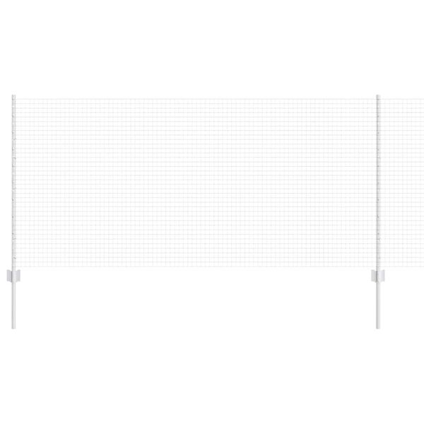 vidaXL Recinzione e Posto Argento 1 x 10 m Acciaio