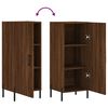 vidaXL Credenza Rovere Marrone 34,5x34x90 cm in Legno Multistrato