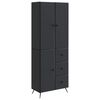vidaXL Set di armadi 2 pcs Nero Legno ingegnerizzato