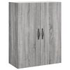 vidaXL Credenza Grigio Sonoma 69,5x34x180 cm in Legno Multistrato