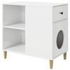 vidaXL Casa per Gatti Bianco Lucido 72 x 42.5 x 70 cm