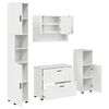 vidaXL Set di mobili per il bagno con cassetto 4 pcs Bianco Lucido