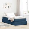 vidaXL Letto con contenitore e materasso Blu 100 x 200 cm Poliestere