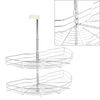 vidaXL Cestello Metallico a 2 Livelli Argento Rotabile 180&deg; 75x38x80cm