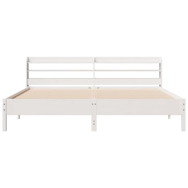 vidaXL Letto senza Materasso Bianco 180x200 cm Legno Massello di Pino
