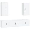 vidaXL Set di Mobili Porta TV 5 pz Bianco in Legno Multistrato