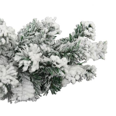 vidaXL Ghirlanda Natalizia con Luci a LED e Neve Verde 10 m in PVC