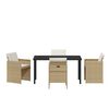 vidaXL Set da Pranzo per Giardino 5 pcs Beige polyrattan