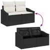 vidaXL Set Divano da Giardino con archiviazione 8 pcs Nero Poly Rattan