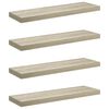 vidaXL Scaffali a Parete 4 pz Rovere 80x23,5x3,8 cm in MDF