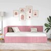 vidaXL Cornice del letto ad angolo Rosa 90 cm x 190 cm Velluto