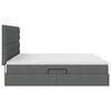 vidaXL Letto con contenitore e materasso Grigio scuro 200 x 200 cm