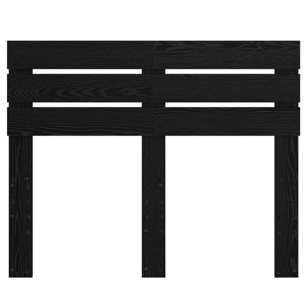 vidaXL Testiera Rovere Nero 120 cm Legno multistrato