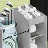 vidaXL Armadio per Golf con ruota Grigio cemento 65 x 45 x 98 cm
