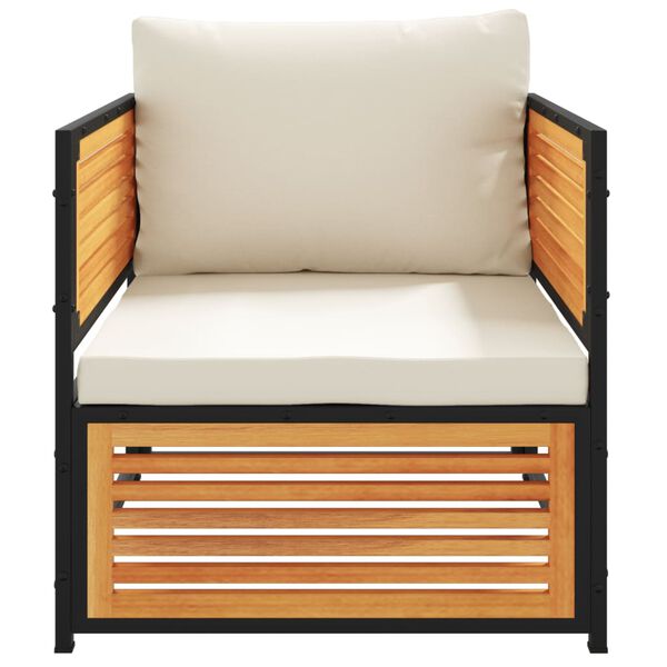 vidaXL Sedia da Giardino con Cuscini in Legno Massello di Acacia