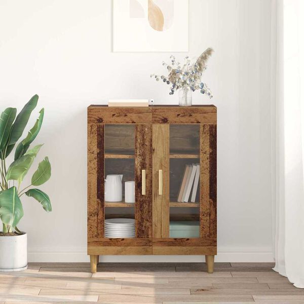 vidaXL Credenza Legno vecchio 69,5 x 34 x 90 cm Legno multistrato