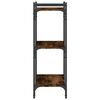 vidaXL Libreria a 3 Ripiani Rovere Fumo 60x30x86 cm Legno Multistrato