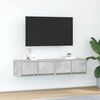 vidaXL Mobili TV 2 pz Grigio Cemento 60x31x25,5cm in Legno Multistrato
