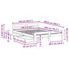 vidaXL Letto senza Materasso Bianco 160x200 cm Legno Massello di Pino