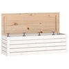 vidaXL Contenitore Portaoggetti Bianco 109x36,5x33cm Massello di Pino