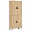 vidaXL Credenza Rovere Sonoma 69,5x34x180 cm in Legno Multistrato