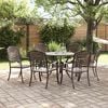 vidaXL Set da Pranzo per Giardino 7 pcs Bronzo Alluminio