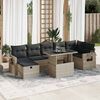 vidaXL Set Divano da Giardino 8pz con Cuscini Grigio Chiaro Polyrattan