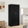 vidaXL Guardaroba Rovere Nero 82,5 x 51,5 x 180 cm Legno multistrato