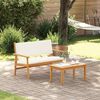 vidaXL Set Divano da Giardino 2 pcs Marrone Legno massello di acacia